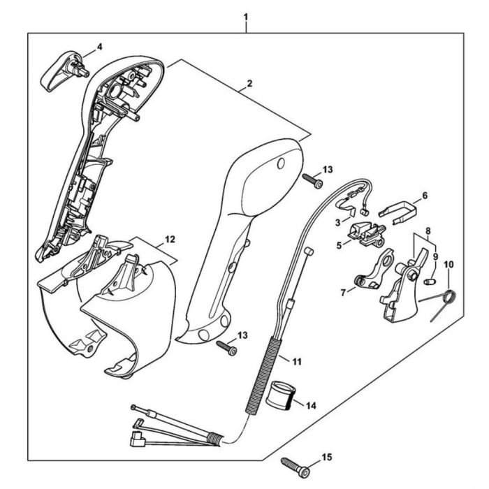 Control Handle For Stihl BR 600 Leaf Blower L S Engineers