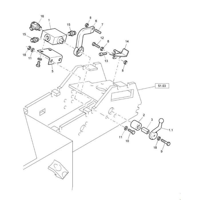 Travel Actuation Assembly For Bomag Bw Ad To