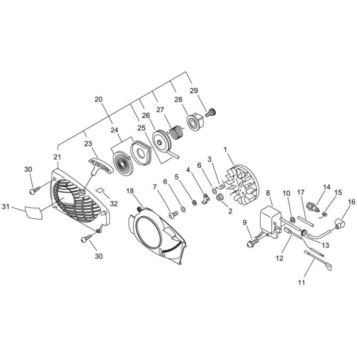 Starter Magneto For ECHO CS 320TES Chainsaw L S Engineers