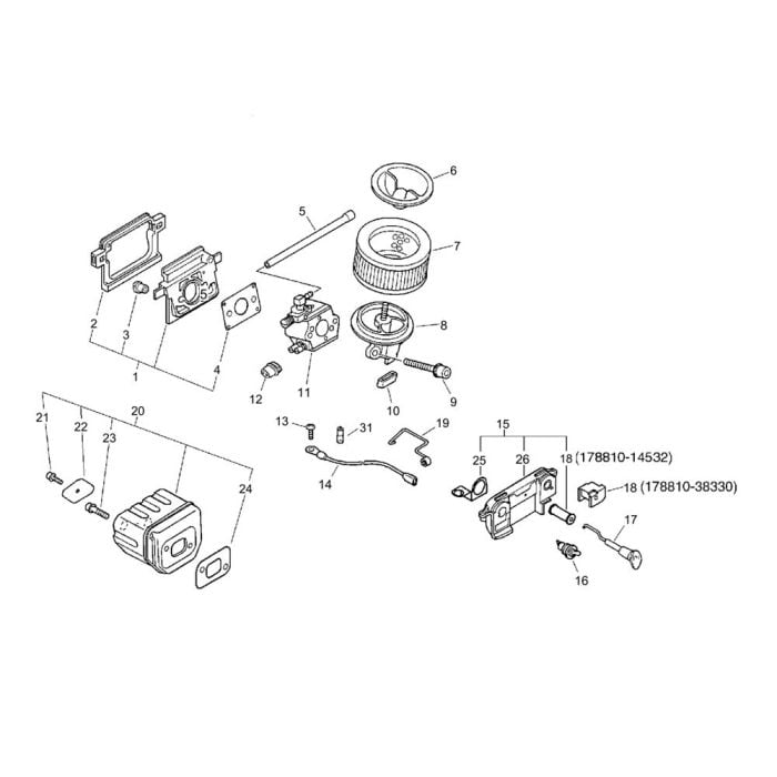 Air Cleaner Muffler For Echo Cs Chainsaw L S Engineers