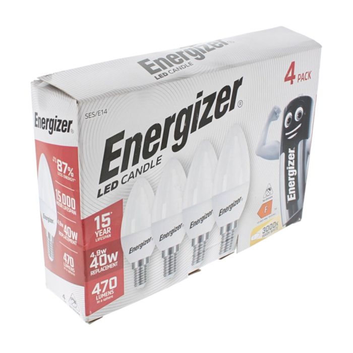 Energizer LED SES E14 5 2W 470 Lm Opal Candle Non Dimmable Bulb Warm