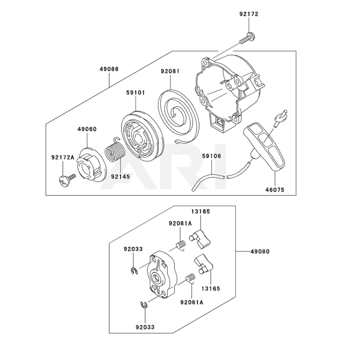 Starter For Kawasaki Kgt A String Trimmers L S Engineers