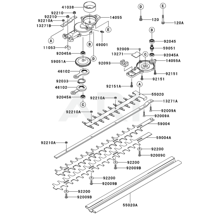 Case Cutter For Kawasaki Khd B Hedge Trimmer L S Engineers