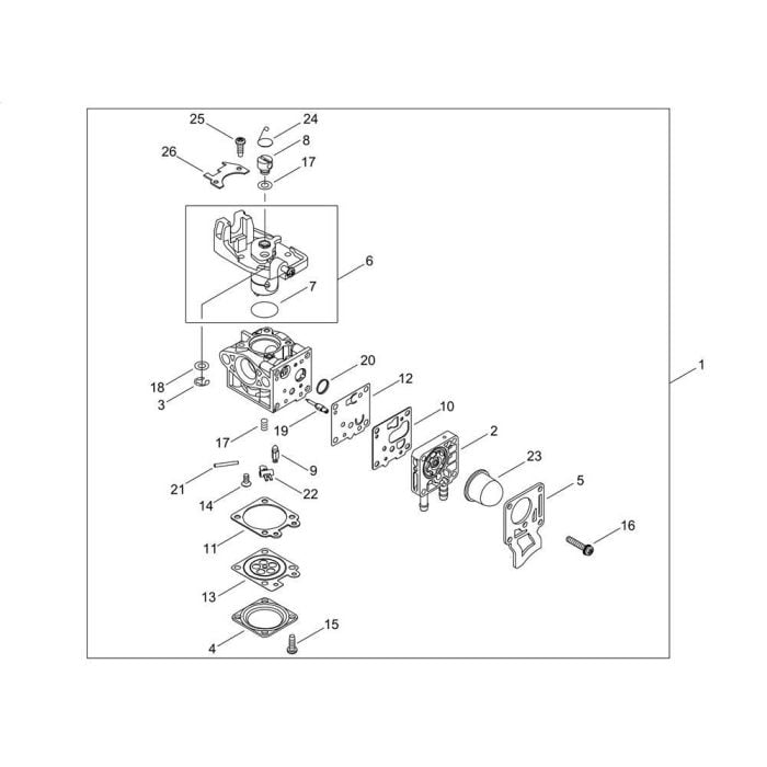 Carburettor For Shindaiwa M262S Multi Tool L S Engineers