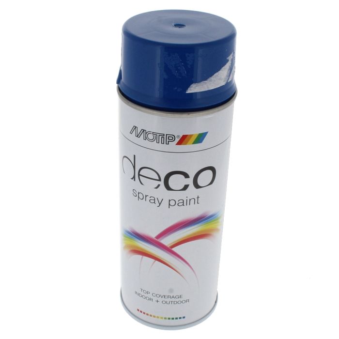 Deco Spray Paint High Gloss RAL 5010 Gentian Blue 400ml L S Engineers