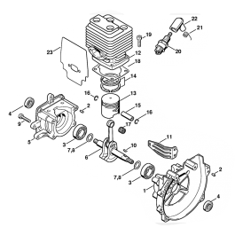 Stihl FS108 Crankcase Cylinder Assembly L S Engineers