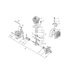 Cylinder Piston Crankcase For Echo Srm Es U Brushcutter L S