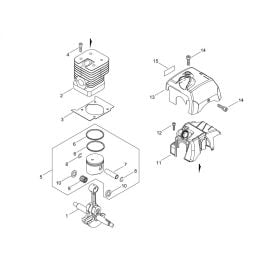 Cylinder Piston Crankshaft For ECHO SRM 420TES U 1 Brushcutter L S