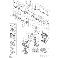 Spare Parts And Part Diagrams For The Hikoki Dv Dgl Cordless Impact