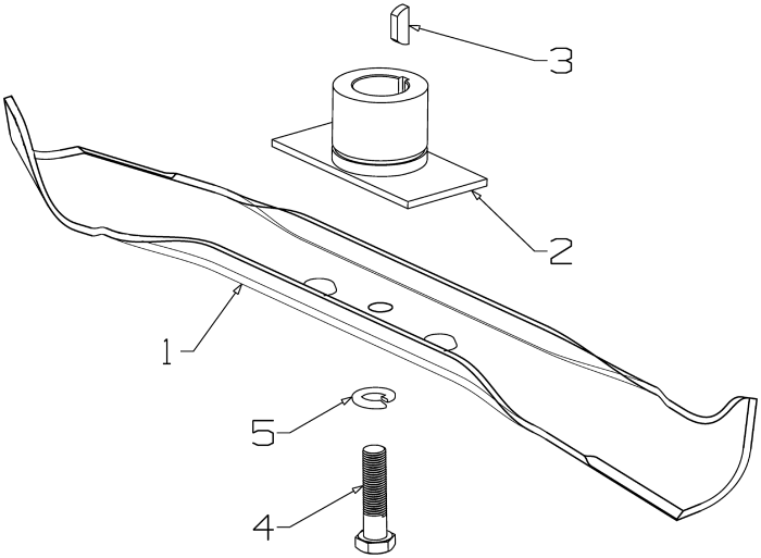 Blade Left Assembly (S/N 7960907 - 8015313) for Masport 200ST (2015 Sep 48380) Mower