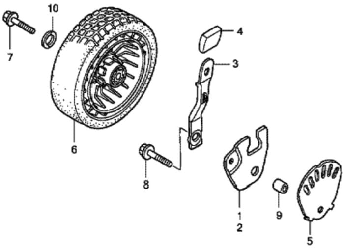 Front Wheel for Honda HRG536C1 - PDEA Lawn Mower