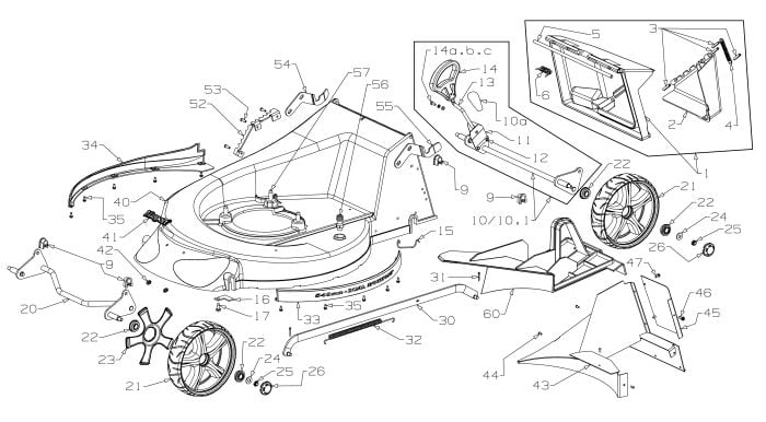 Deck Assembly for Masport 800AL (2015 Nov 482840) Mower