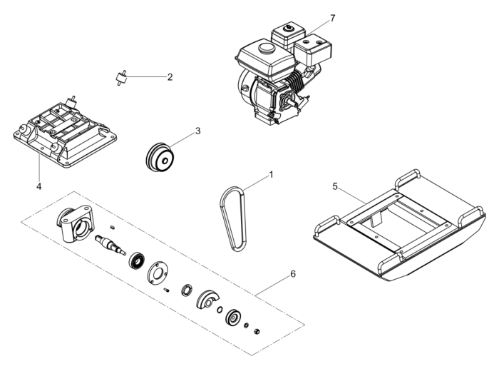 Vibration Plate Assembly for Wacker MP70 Forward Plate Compactor