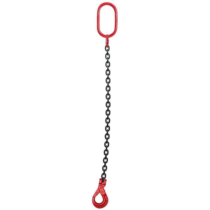 1 Metre 7mm 1-leg Chain Sling With Clevis Sling Hook Self Locking Type 