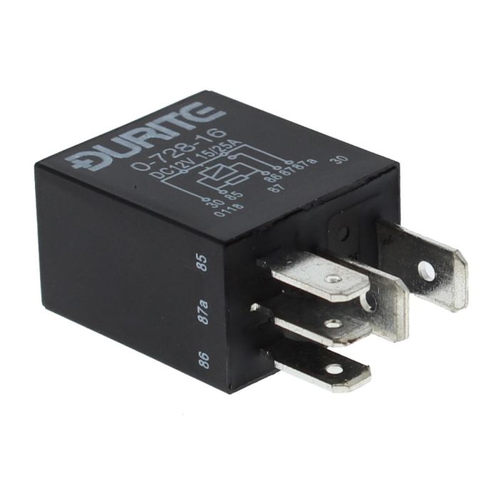 12V Micro Change Over Relay with Resistor - 15/25A - Each - 0-728-16