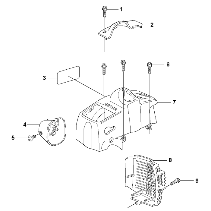 Cylinder Cover Assembly for Husqvarna 223L Brushcutters | L&S Engineers