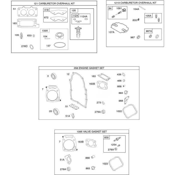 Carburettor Overhaul Assembly For Briggs And Stratton Model No.386447 ...