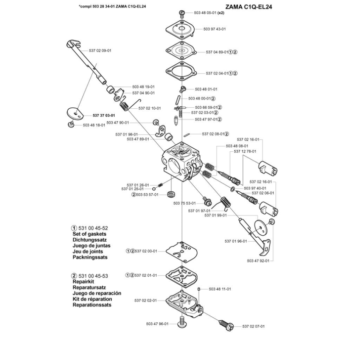 Carburetor Details for Husqvarna 323 C Trimmer/ Edgers L&S Engineers