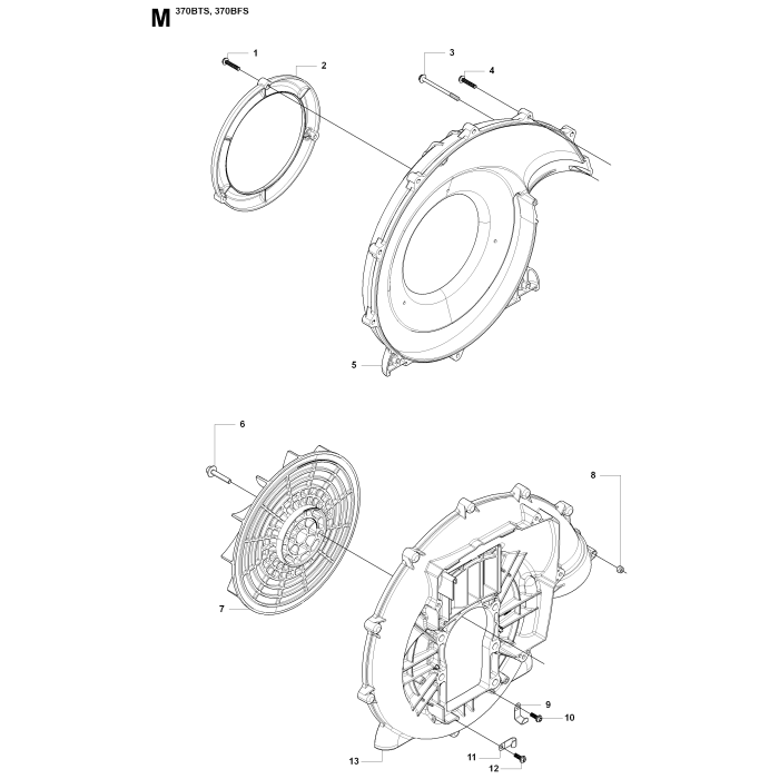 Fan Assembly for Husqvarna 370BFS Leaf Blower | L&S Engineers