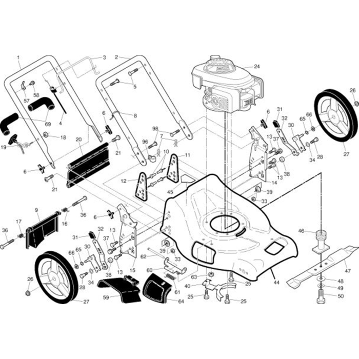 Frame for Husqvarna 7021 KF Lawn Mowers | L&S Engineers