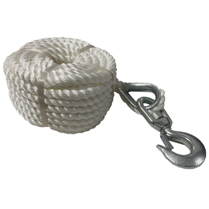 Silverline Gin Wheel Lifting Rope with Hook - 20m x 18mm | L&S Engineers