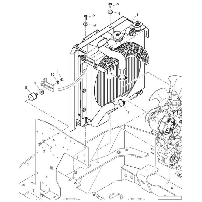 Radiator Assembly for Bomag BW 120 AD-5 CC Roller | L&S Engineers