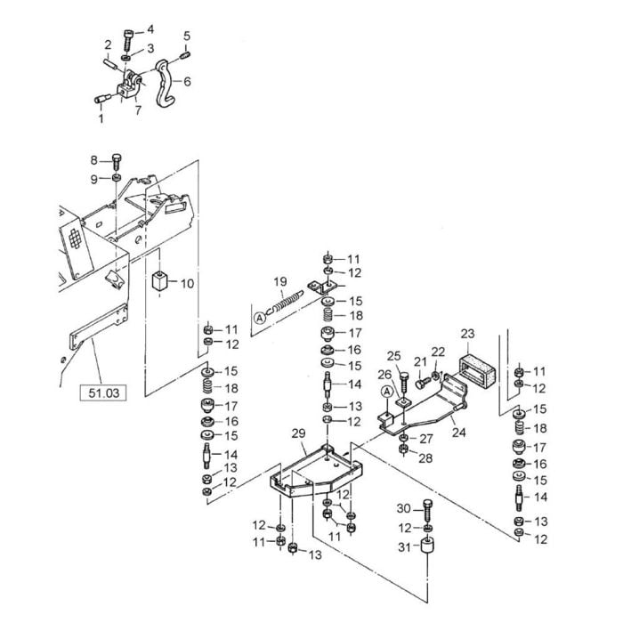 Safety Actuation Assembly for Bomag BW 75 AD-2 (101480321065 to ...