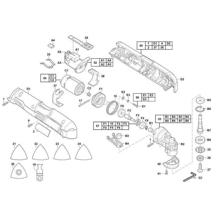 Complete Assembly For Milwaukee C12mt Multi Tool Lands Engineers 