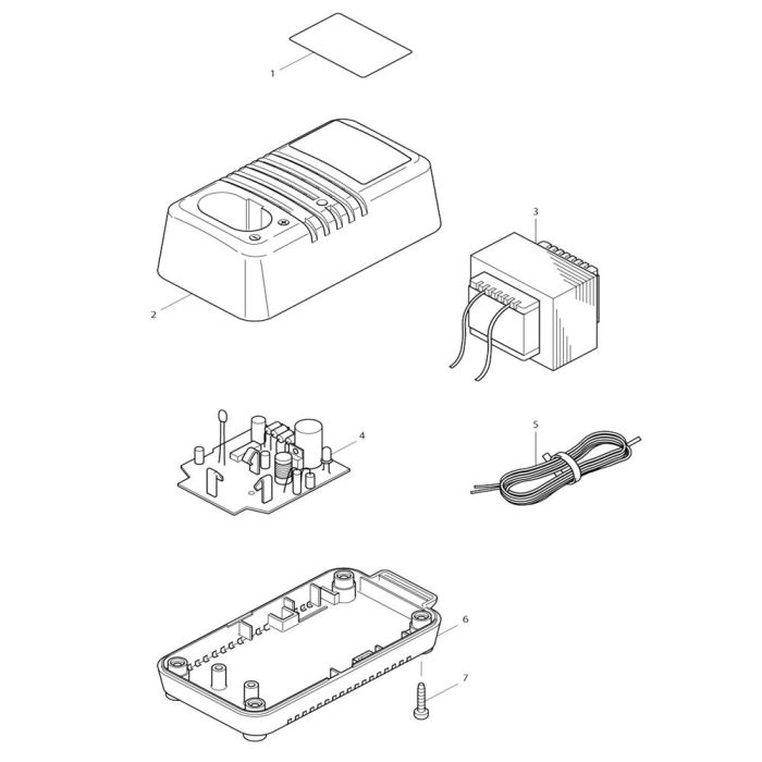 Complete Assembly for Makita DC1850 Battery Charger | L&S Engineers