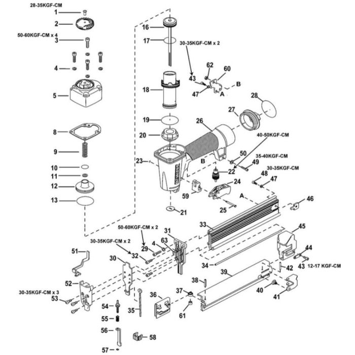 Main Assembly for DeWalt DPSB2IN1 Nailers | L&S Engineers