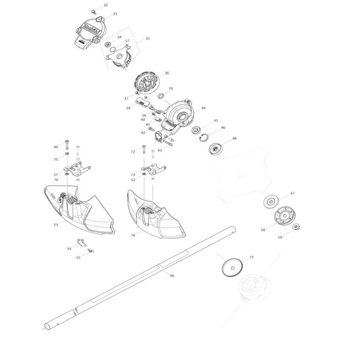 Cutter, Pipe, Shield Assembly for Makita DUR365U Cordless Trimmer | L&S ...