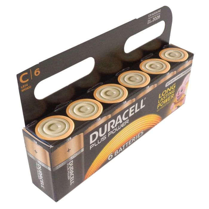 C Cell Plus Power Batteries Pack of 6 R14B/LR14 by Duracell