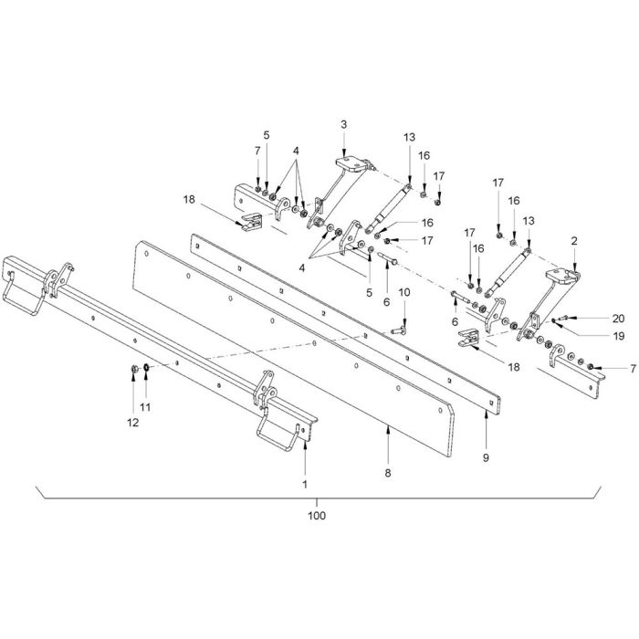 Scraper (Smooth Drum) Assembly for Hamm DV+ 70i (H225) Roller | L&S ...