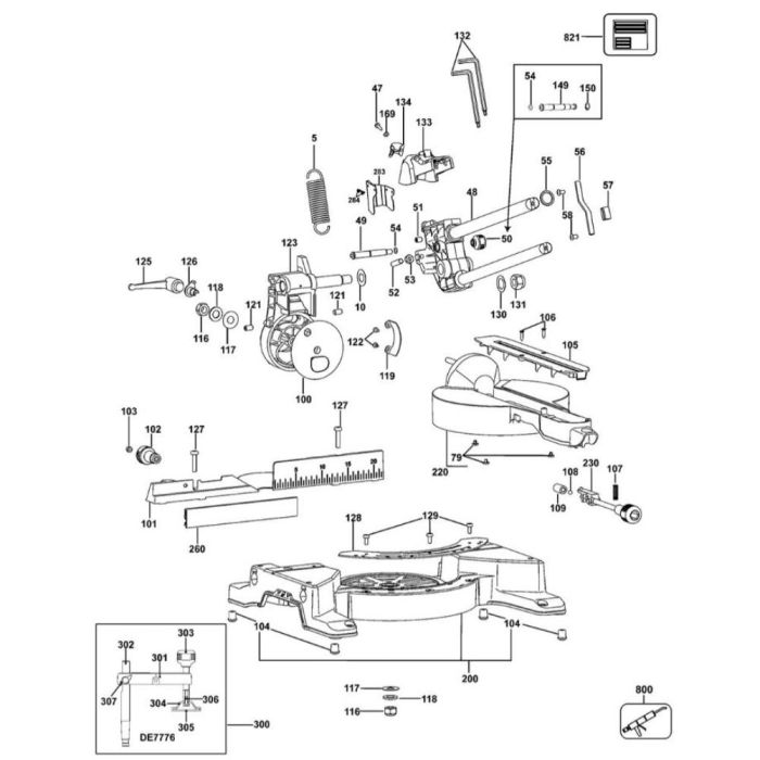 Table Assembly for DeWalt DWS777 Mitre Saw | L&S Engineers