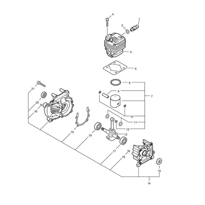 Cylinder, Crankcase for ECHO EA-410 Earth Auger | L&S Engineers