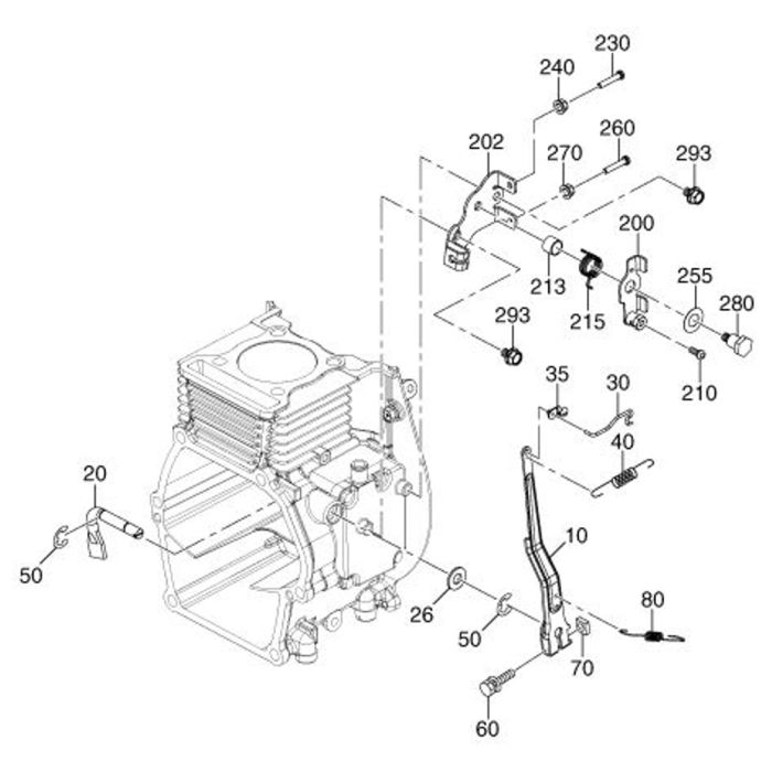 Governor Operation Assembly For Robin Subaru Er12 Engines Lands Engineers