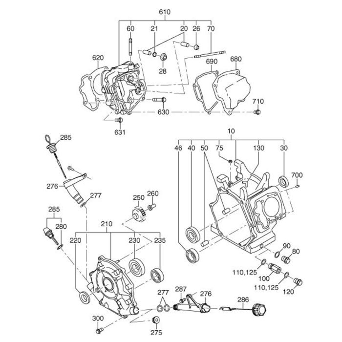 Crankcase Assembly For Robin Subaru Ex40 Engines Lands Engineers