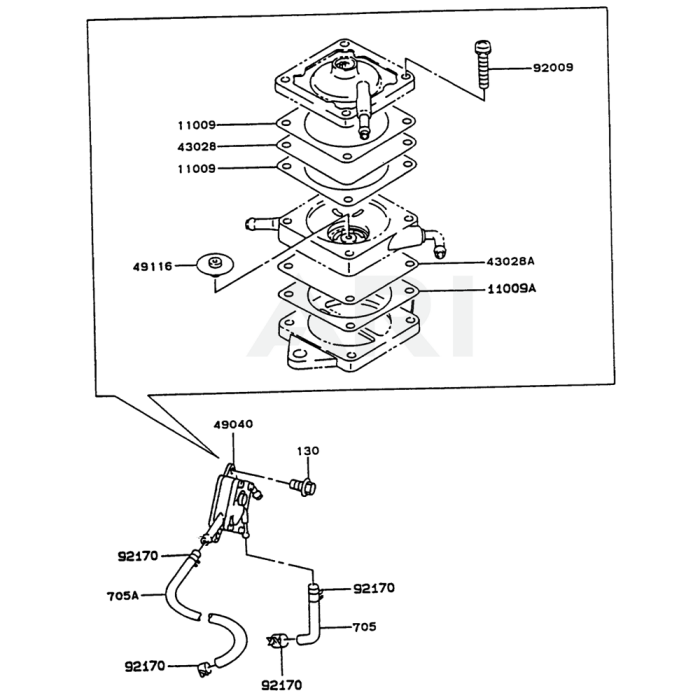 Fuel Tank Fuel Valve For Kawasaki Fc540v Engine Lands Engineers