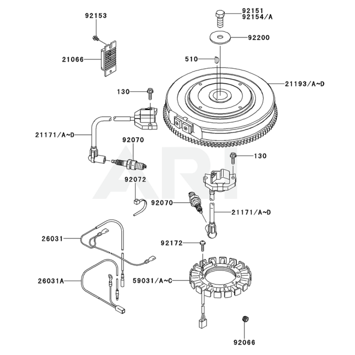 Electric Equipment for Kawasaki FX751V Engine L&S Engineers