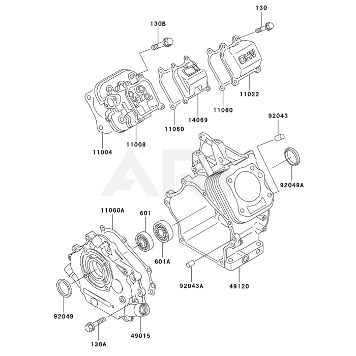 Cylinder / Crankcase for Kawasaki GE2900A Generator | L&S Engineers