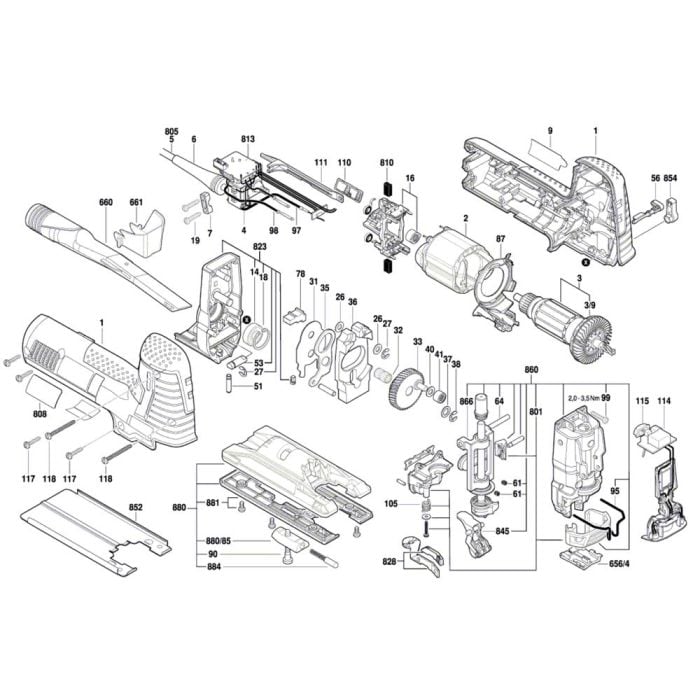 Orbital Jigsaw Assembly for Bosch GST 160 CE | L&S Engineers