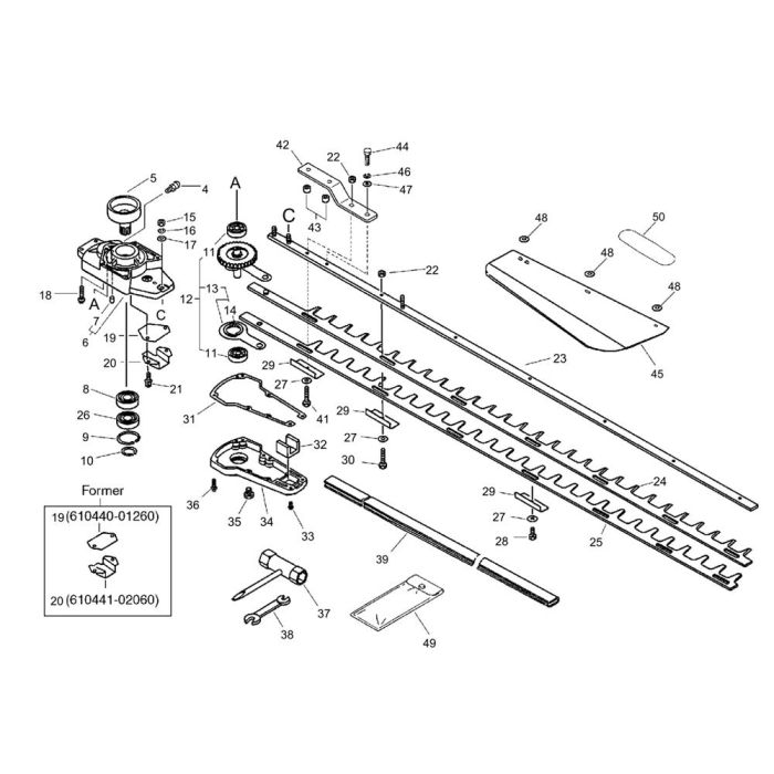 Gear Case, Cutter, Tools for ECHO HC-2410 Hedgetrimmer | L&S Engineers