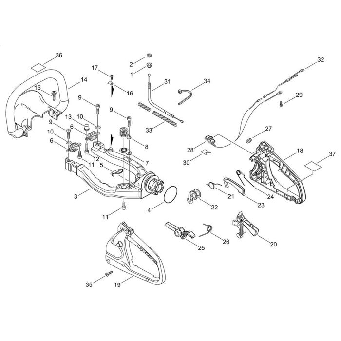 Handle for ECHO HC-2810ESR Hedgetrimmer | L&S Engineers