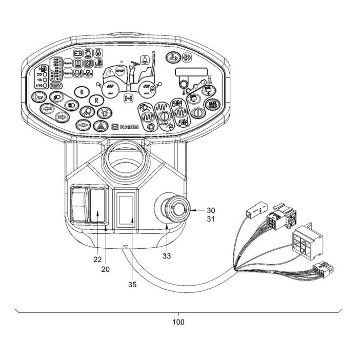 Instrument Panel Assembly for Hamm HD18 - 20 (H292) Roller | L&S Engineers