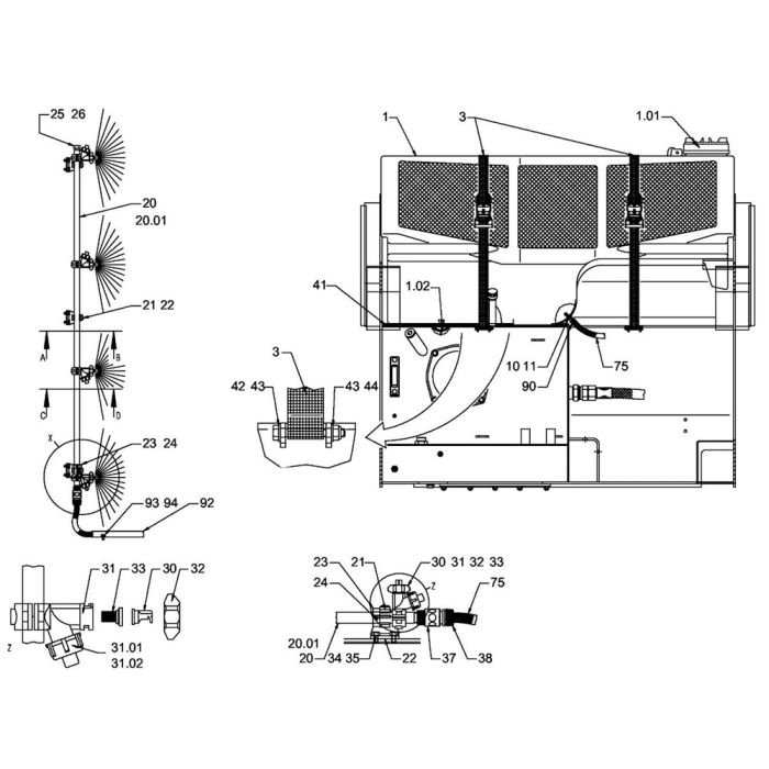 Water Sprinkler System Assembly for Hamm HD70 - 75 (H152) Roller | L&S ...