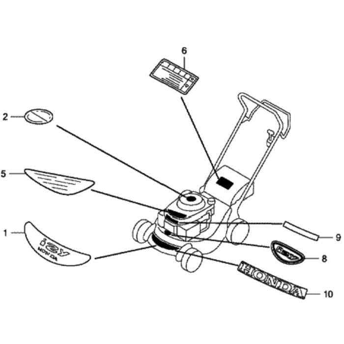 Label (2) For Honda Hrg415c3 (izy) - Pdee Lawn Mower 