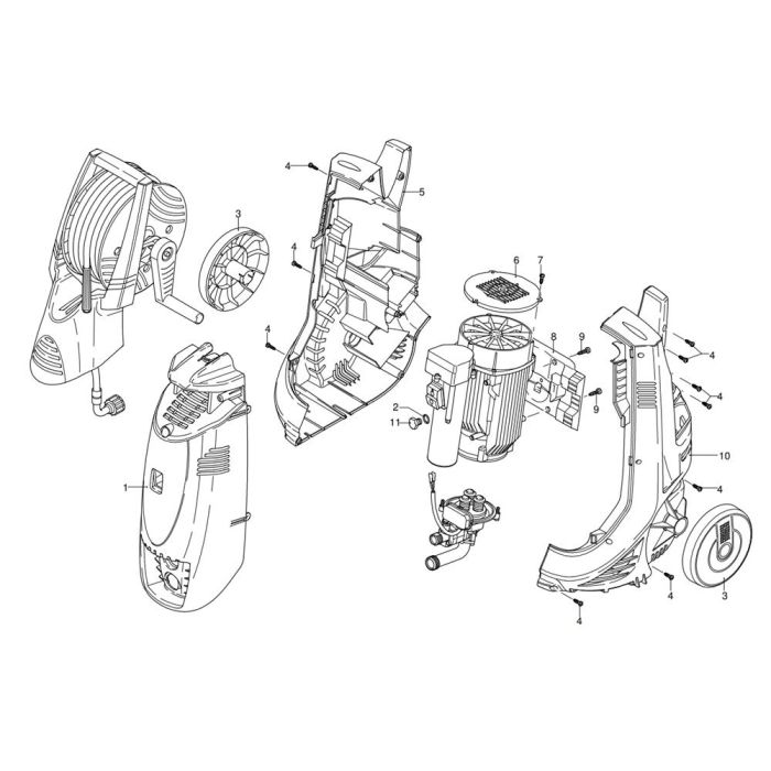 Casing Assembly for Makita HW130 Pressure Washer | L&S Engineers