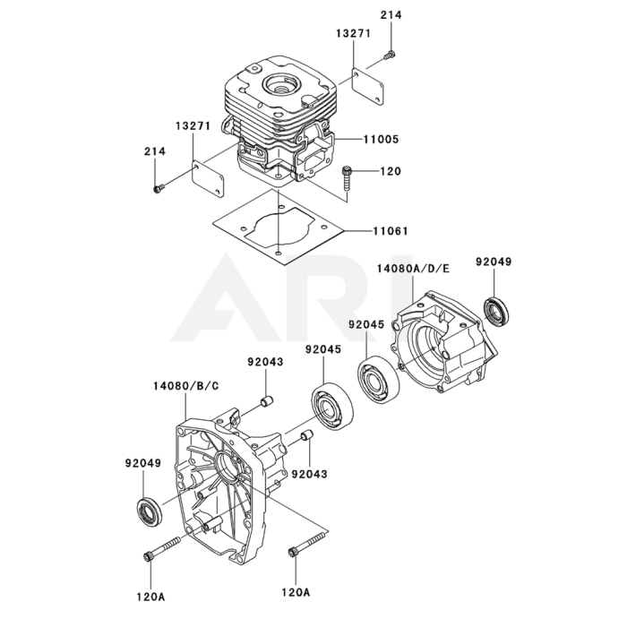 Cylinder / Crankcase for Kawasaki KRB750BC Blower | L&S Engineers