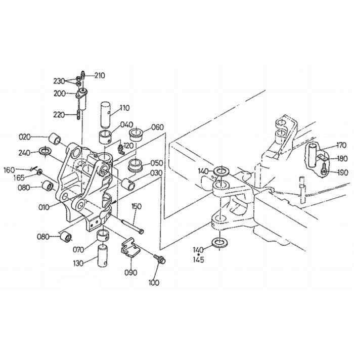 Kingpost Assembly for Kubota KX161-2 Mini Excavator | L&S Engineers