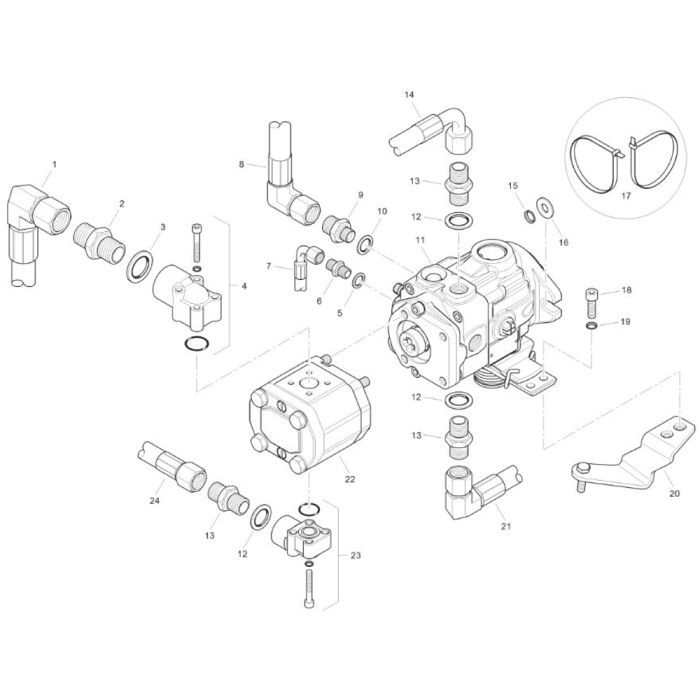 Hydraulics, Transmission & Auxiliary Pumps for Mecalac MBR71 HD ...